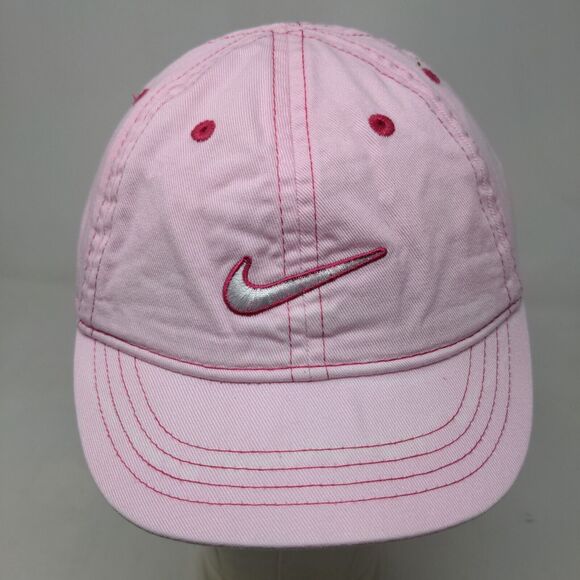Nike Girl's Strapback Hat Pink Size Toddler Swoosh Logo Embroidered - Picture 2 of 8